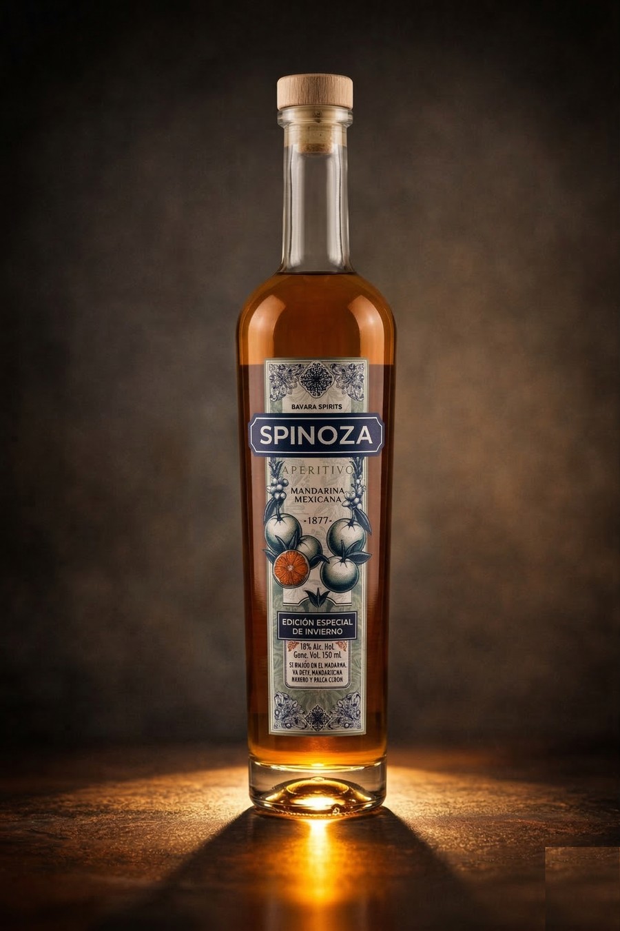 Botella SPINOZA Aperitivo de Mandarina Mexicana